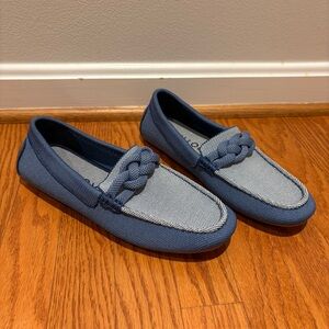 Rothy’s The Braid Driver Loafer Chambray Sz 9